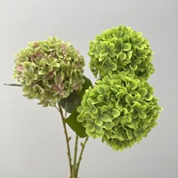 Bunga Buatan Warna Musim Gugur Kelas Atas Desain 216 Kelopak Hydrangea Palsu Elegan untuk Vas Rumah Dekorasi Rangkaian Bunga Pernikahan