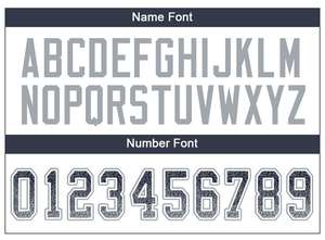 Maillot de football authentique personnalisé en maille, gris clair-Blanc, style Drift, bleu marine - Product Image 3