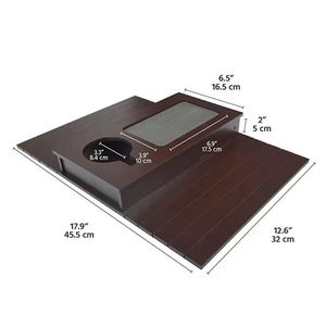 Sofa Armrest Wooden Tray With Drawers Foldable Solid Wood Storage <b>Rack</b> For Hotel Meals Coffee Tea <b>Drinks</b> - Product Image 4