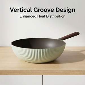 Contacta con Atención al Cliente, Juego de Woks Antiadherentes, Fondo Compuesto, Mango Resistente a Altas Temperaturas, Sartén de Color Sólido, Utensilios de Cocina - Product Image 3