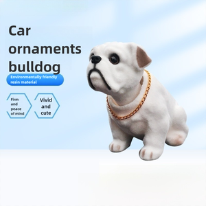 Bobble Head Bulldog asintiendo perro alta simulación sacudiendo la cabeza tablero de juguete <span class=keywords><strong>coche</strong></span> <span class=keywords><strong>salpicadero</strong></span> decoración y regalos de mesa de oficina - Product Image 6