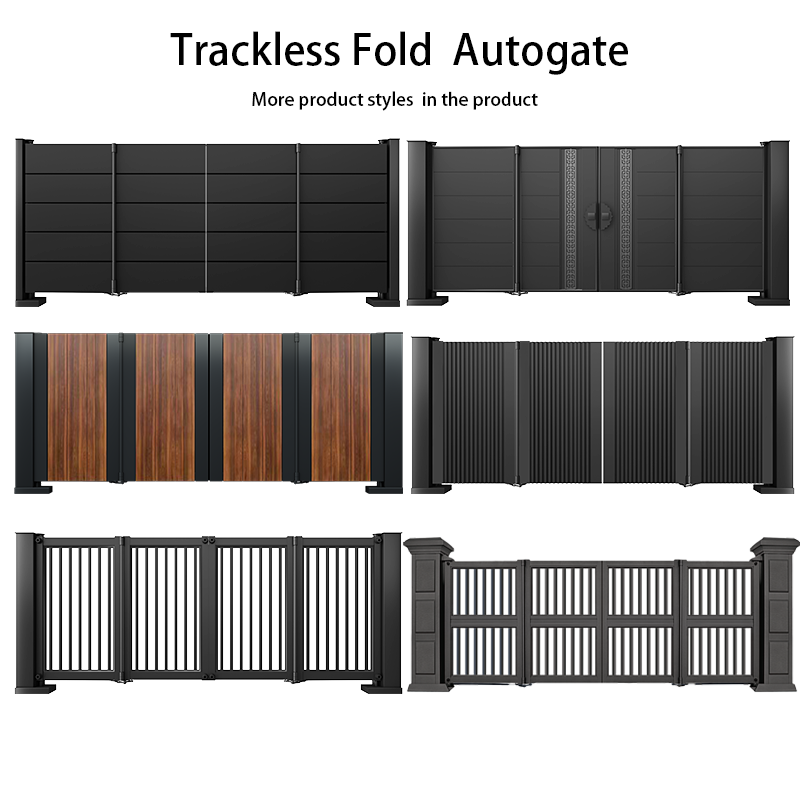 Portail automatique pliant sans rail pour allée