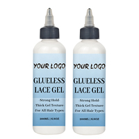 Nouveautés : Gel adhésif liquide temporaire à séchage rapide pour perruques en dentelle, 6,8 oz, transparent, pour perruques en cheveux naturels sans colle