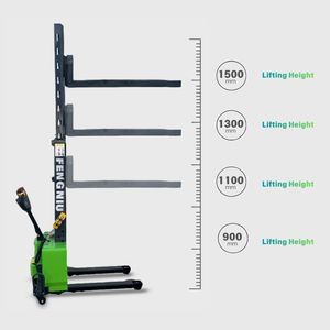 Zelfladende palletstapelaar 0,9 ton 1 ton 1,3m 1,5m draagbare semi-elektrische heftruck stapelkraan laad- en losstapelaar - Product Image 6