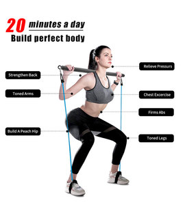 Meilleure vente, ensemble de tubes de barre d'exercice à boucle avec fixation murale, <span class=keywords><strong>bande</strong></span> élastique de résistance - Product Image 3