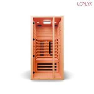Sauna Moderna para el Hogar en Oferta, Capacidad para 1 Persona, con Madera Sólida de Pino Finlandés, Calentador de Carbono, Sauna Infrarroja en Venta - Product Image 3