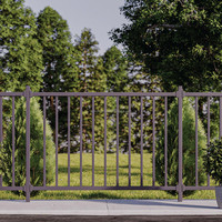 Rampe d'escalier contemporaine en aluminium thermolaqué pour appartement – Profil durable résistant à l'eau et à la rouille pour escalier de balcon