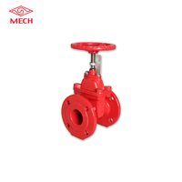 MECH tige montante EPDM vanne à joint souple extrémité à bride manuelle PN10/PN16 revêtement époxy 2-24 pouces vanne d'eau d'incendie ductile