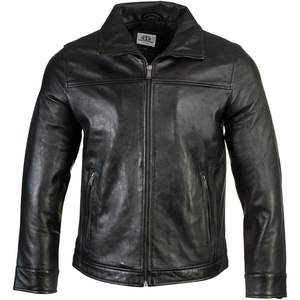 Boston Harbour 2.0 Men's New Zealand Lamb Leather Fashion <b>Car</b> Coat <b>Jacket</b> Black SFM1898 - Product Image 1