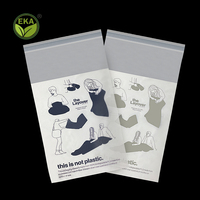 Sacs à vêtements biodégradables personnalisés, sacs hermétiques givrés biodégradables, sac auto-adhésif en Pla pour emballage d'appel
