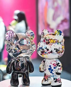 Guangzhou Namchi Factory Made Fiberglass Electroplate BearBrick Home Decoration Statue <strong>Kaw</strong> Figure <strong>Sculpture</strong> - Product Image 6
