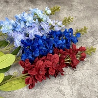 Bunga Delphinium Buatan Tunggal Warna Ungu, Bunga Hyacinth Sutra Palsu, Dekorasi Rumah & Pernikahan, Produsen Grosir Cina