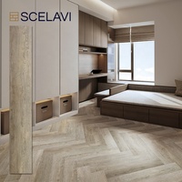 Fischgrät-SPC-Vinyl-Dielenboden 6 mm, Klickverbindung, wasserfest, Holzoptik, für den Wohnbereich im Innenraum