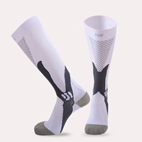 Chaussettes de compression en nylon antidérapantes et anti-friction, longueur mollet, pour hommes et femmes, pour le cyclisme en plein air et le fitness
