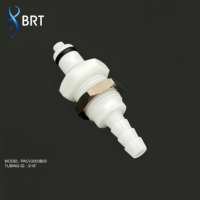 Raccord rapide POM pour tuyau, connecteur de tube 1/4" 1/8" 3/16", raccord en ligne à filetage mâle en acétal BRT