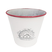 Pots de fleurs décoratifs en métal Jardinières en zinc nordique frais Seau de fleuriste d'intérieur Vase galvanisé pour jardin et maison