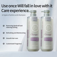Shampooing 2-en-1 pour cheveux fins et plats, marque privée, 12 acides aminés nourrissants, antipelliculaire, anti-frisottis, volumisant, contrôle du sébum