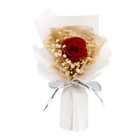 Hadiah Hari Valentine untuk Pacar: Set Kotak Mawar Bunga Asli, Suvenir untuk Kehidupan Abadi, Buket Bunga Kering