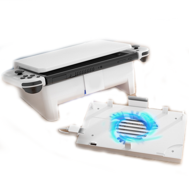 External Cooling Fan Charger Stand for Nintendo Switch OLED Support Game Console Stand Cooler Base USB Cooling Fan External