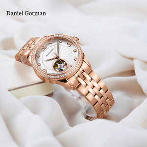 Popular clásica de estilo de acero inoxidable relojes de lujo para damas de Mechanicalwatch esqueleto reloj de diamantes - Product Image 2