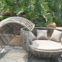 Tumbona de mimbre con marco de aluminio moderno de alta calidad, sofá cama, tumbona de mimbre para piscina, para Hotel, jardín, ocio al aire libre, barata
