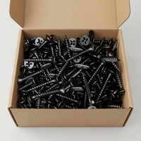 Vis à cloisons sèches noires oxydées en gros, à tête fraisée cruciforme, métriques, en acier au carbone de classe A, M8
