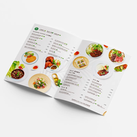 Folleto de folleto plegable de doble cara A precio de fábrica, impresión personalizada, papel de 4 pliegues, folleto de impresión de maqueta DL