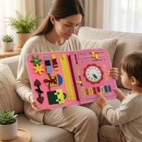 Livre d'activités Montessori en feutre pour tout-petits, livre sensoriel d'apprentissage précoce, autocollants magiques réutilisables, jouet éducatif pour enfants, cadeaux préscolaires