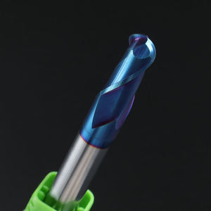 CNC công cụ hiboo Carbide <span class=keywords><strong>End</strong></span> Mill công cụ màu xanh Nano bóng mũi phay cắt cacbua công cụ 2 Sáo cacbua cuối nhà máy Bóng Mũi cắt - Product Image 2