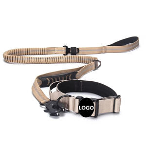 Juego de collar y correa de perro táctico de nailon con Clip de hebilla de seguridad para coche, Collar de plomo para perros medianos y grandes, correa elástica de alta resistencia para perros - Product Image 1
