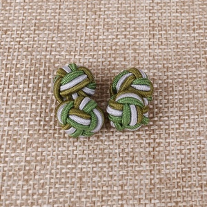 ファッションメンズシャツカフスボタンDIY編み込みワイヤーノットカフスボタンミックス3色チャイニーズノットカフスボタン - Product Image 6