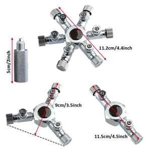 Mufan in lega di alluminio pompa ad alta aria biossido di carbonio serbatoio di pesce Multipass Shunt Splitter solenoide cilindro acquario CO2 regolatore - Product Image 3
