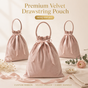 Sac à poussière en velours rose de haute qualité avec cordon de serrage et poignée, sac à cordon personnalisé pour emballage de cadeau de <span class=keywords><strong>mariage</strong></span> en velours - Product Image 2