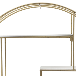 Mensola rotonda da parete con struttura in metallo per soggiorno, ingresso, decorazione e organizzazione degli oggetti - Product Image 5