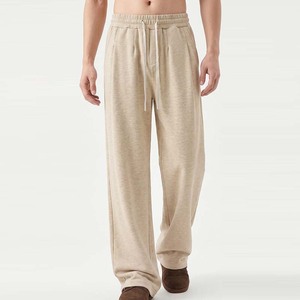 Pantalons décontractés pour hommes avec logo personnalisé |   <span class=keywords><strong>Pantalon</strong></span> droit épais et robuste |   Usine de fabrication de pantalons de travail de bureau OEM ODM en gros - Product Image 4