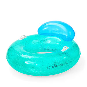 Bouée gonflable scintillante avec oreillers et poignées, en PVC durable, pour piscine, flotteur, radeau aquatique, jouet de bain pour enfants, été - Product Image 1