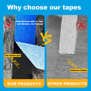 Ruban de masquage bleu haute adhérence UJANG 50 mm 100 ℃   Bloc UV pour <span class=keywords><strong>peinture</strong></span> en aérosol pour surfaces rugueuses - Product Image 3