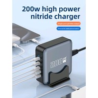 Chargeur GaN Premium 320W 20V/5A, station de charge universelle haute puissance pour téléphones et ordinateurs portables avec charge rapide 200W, garantie 4 ans