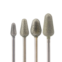 Embouts de ponçage diamantés pour podologie, forme poire, 3/32 pouces, pour cuticules, outils de manucure et pédicure pour ponceuse électrique