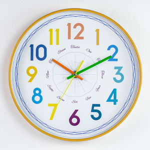 REIDA Silent Non Ticking <strong>Telling</strong> <strong>Time</strong> Teaching <strong>Clock</strong> Kids Room Wall Decor for Bedrooms Pedia <strong>Clock</strong> for Kids - Product Image 5