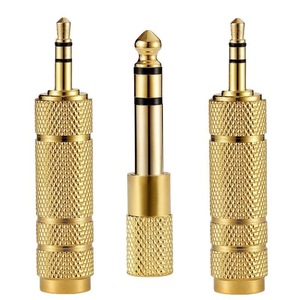 6.35mm <span class=keywords><strong>1</strong></span>/<span class=keywords><strong>4</strong></span> maschio a 3.5mm <span class=keywords><strong>1</strong></span>/8 femmina adattatore Stereo Audio <span class=keywords><strong>Jack</strong></span> Plug placcato oro per altoparlante chitarra pianoforte digitale - Product Image 6
