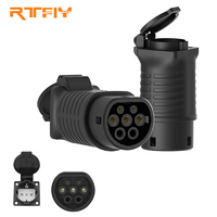 Conector V2L para Descarga de Vehículos Eléctricos, Múltiples Enchufes, Adaptador V2L Tipo 2 con Enchufes NEMA, EU, Australia, Brasil