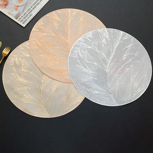 Creative Luxury Style Modern Waterproof Oil Decorative Mat Non-Slip PVC Reusable 38CM Diameter Dinner <b>Placemats</b> Western Table - Product Image 4