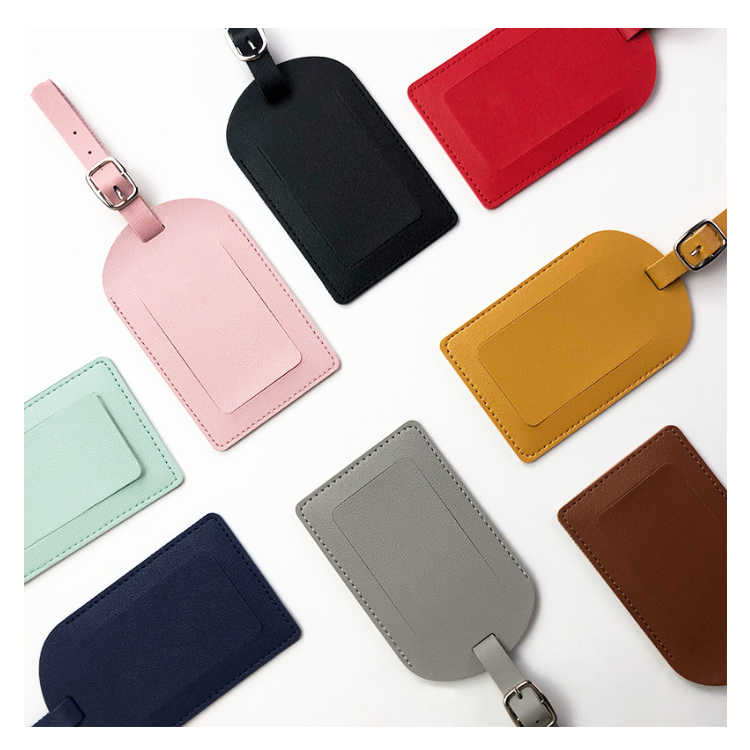Leather Luggage Tag PU Leather Name