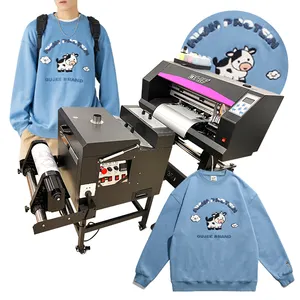 60cm New Arrival DTF universal tshirt 4720 head printing machine heat transfer DTF PET film printer shaking powder machine