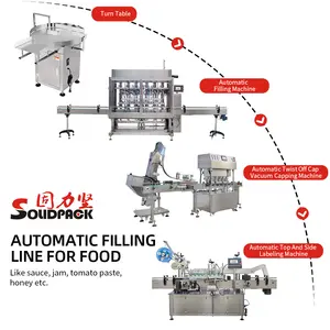 Solidpack hot sale Fully Automatic filling capping and labeling machine paste production line