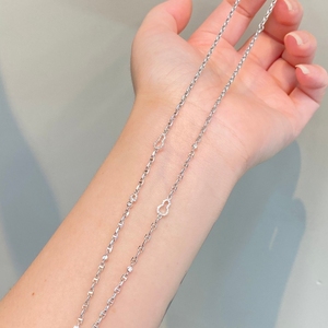 อาซูโอเครื่องประดับหรูหราทองคำขาวแท้ 18K เพชรธรรมชาติสร้อยคอรูปน้ำเต้าของขวัญสำหรับงานแต่งงานของผู้หญิงของขวัญสุดหรู Au750 - Product Image 4