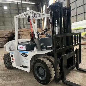 Подержанный вилочный погрузчик TCM 70 с противовесом, 7 тонн, дизельный, в отличном состоянии, б/у из Японии, для склада, для обработки материалов, недорогой погрузчик - Product Image 6