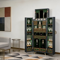 Solution de rangement de bar contemporaine, élégante et peu encombrante pour les bars résidentiels de luxe et les zones de divertissement, armoire à vin