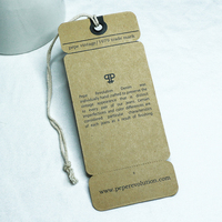 Étiquettes suspendues pour vêtements en papier kraft écologique avec œillets métalliques de la marque Meijei, impression personnalisée avec design gratuit, UV Spot blanc et noir pour chaussures et sacs